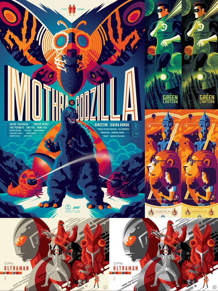 AP DROP TOMORROW! / i’ll have a bunch of stuff going up in my shop incl. MOTHRA v.GODZILLA reg ed., ULTRAMAN reg &amp; foil ed., GREEN LANTERN reg &amp; var ed., and WONDERFUL WIZARD OF OZ reg &amp; var ed. / everything goes on sale at 12pm ET friday, aug 27: strongstuffshop.net