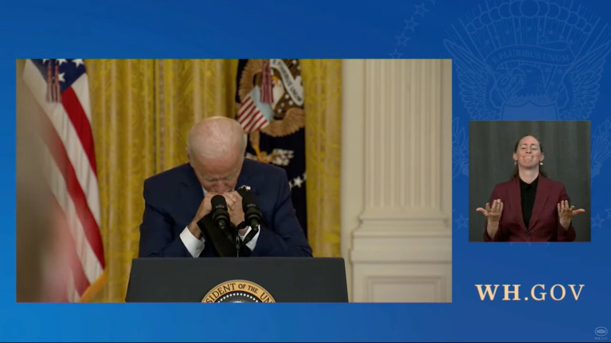 Even Joe Biden's sign language interpreter gave up.