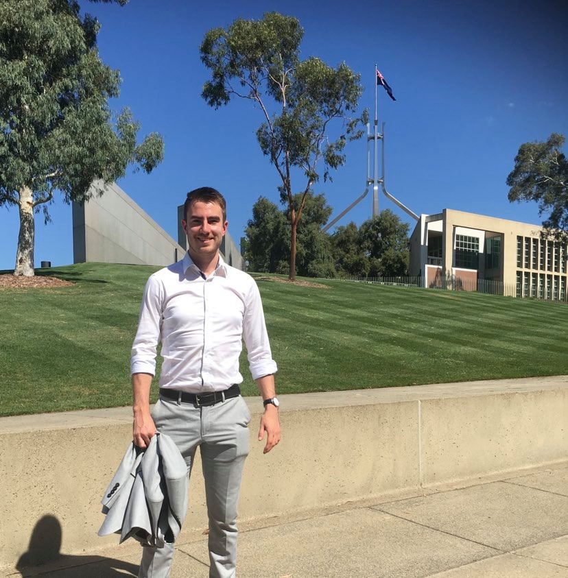 CamReddin's tweet photo. Thrilled to be joining the @SkyNewsAust team at Parliament House in Canberra. I get to work here every day. Pinch me. A few weeks to reset the body clock, then into it ! (Old photo from pre-lockdown times) 🎥🇦🇺 https://t.co/9Z66872S2D