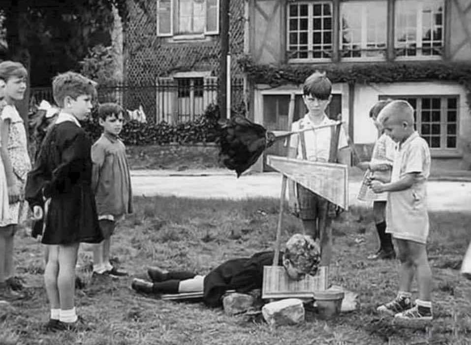 PresidentToguro's tweet photo. Kids playing in the 1930s, not a phone in sight, just kids living in the moment. Inspirational https://t.co/TfftPG6xIV