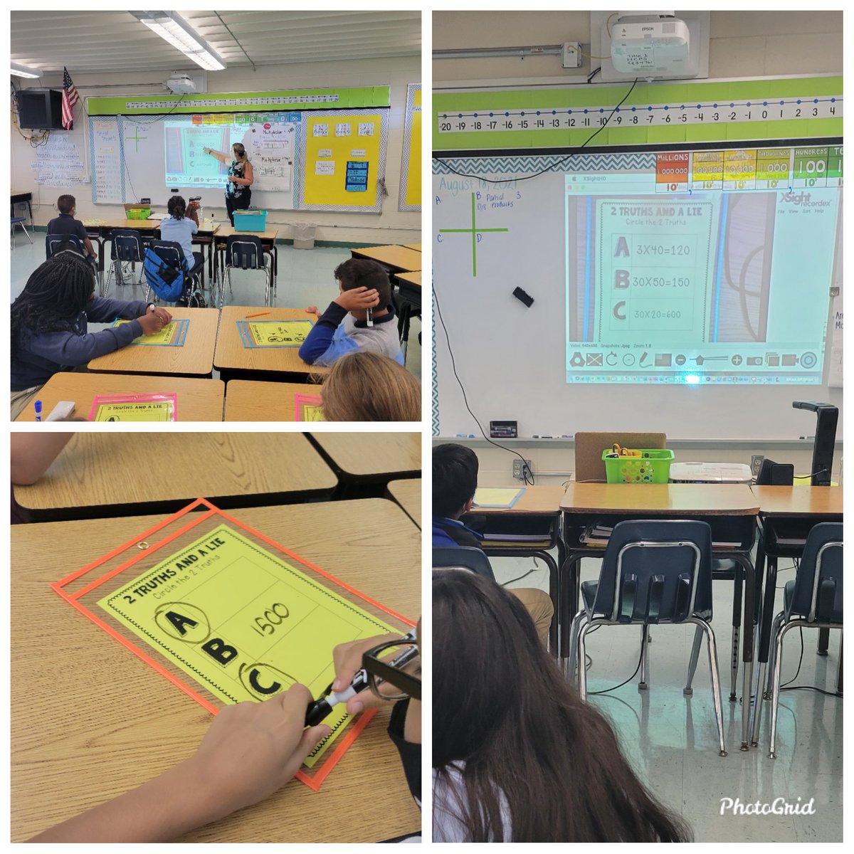 l_fogarty's tweet image. Throwing it back this Thursday to last week when I had the privilege of visiting each 5th grade classroom to introduce 2 Truths and a Lie- Math Style!  Loved modeling this fun and engaging activity for our @DickensonES Ss and Ts. #MathMoment @MichelleMGrubka