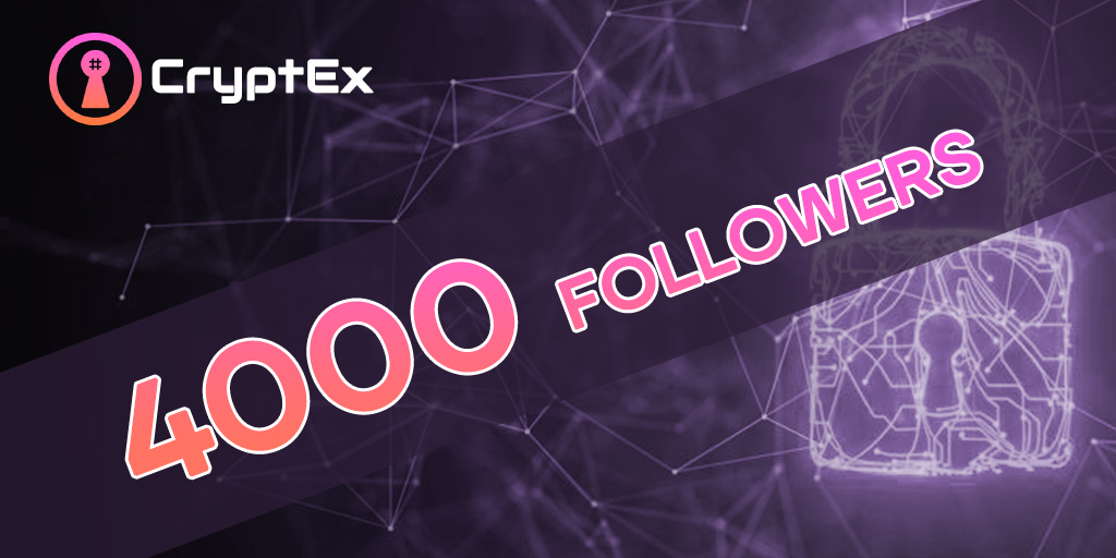 ExLocker's tweet image. We&apos;ve reached 4000 followers on Twitter!  We look forward to the next 4000 followers as we continue to strengthen and grow the wonderful #CryptEx community and #MakeDAppsSAFUagain!