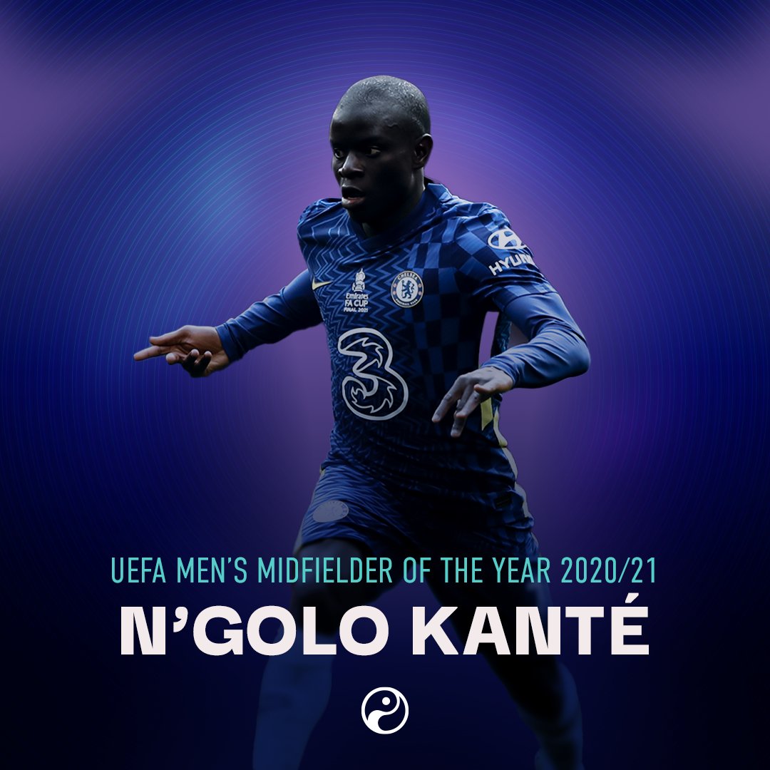 Squawka_Live's tweet photo. UEFA Goalkeeper of the Season: Édouard Mendy
UEFA Midfielder of the Season: N'Golo Kanté
UEFA Coach of the Year: Thomas Tuchel
UEFA Player of the Year: Jorginho

Blue is the colour. 🔵 https://t.co/fydlLVfXA3
