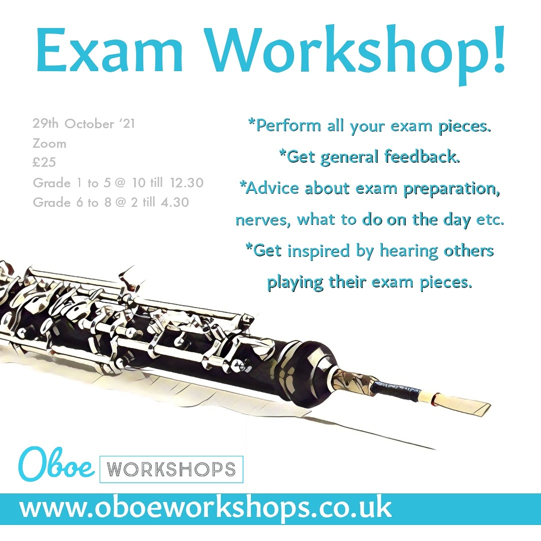 OboeWorkshops's tweet photo. #Oboists, #OboeTeachers our next workshop is for anyone taking an #oboe exam this term. Find out more at https://t.co/dQ4zQkkeNg
#oboist #musicexam #musicschool #musichub #doublereed #musicteachers #musicdept #musicworkshop #masterclass https://t.co/Bvxhe8WxJM