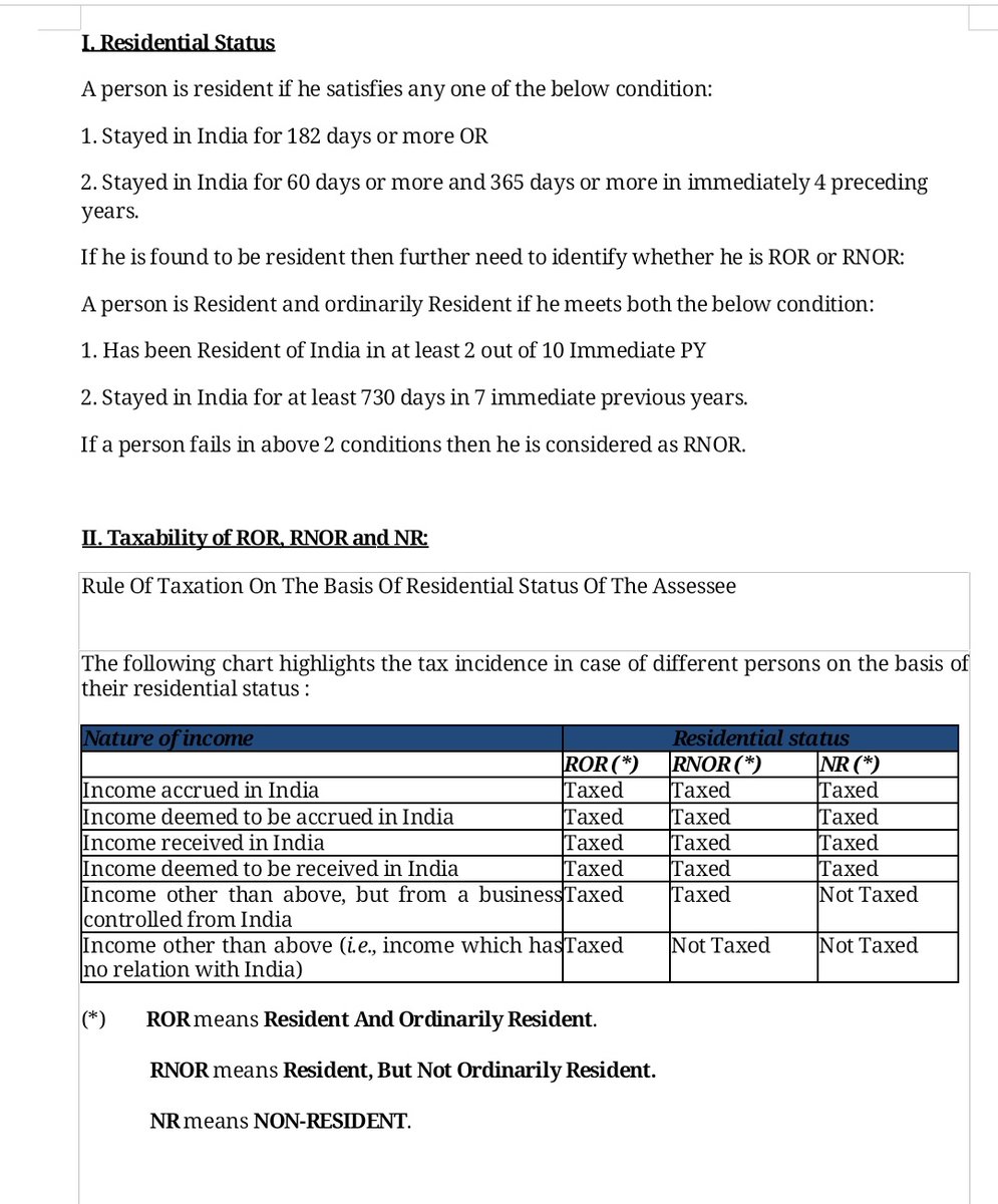 practice_guru's tweet photo. Residential Status and Taxability based on it - नियम किसने और क्यों तैयार किए। क्या यह आसान नहीं हो सकता था ? इस शर्त में से प्रत्येक का तर्क क्या है? क्या इसे भविष्य में और अधिक सरल बनाया जा सकता है? #incometax
Does anyone have answer to this ? Or we are all just following it? https://t.co/2jp222JZo6