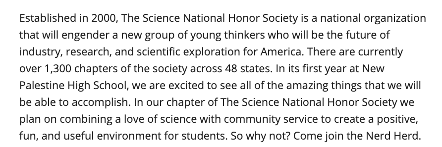 NP_Science_NHS's tweet photo. Want to join?? Stop by your AP Science teacher's room and pick up an application - due September 13th to Mrs. Seifert (room 1303) https://t.co/7Snk3DDuFo