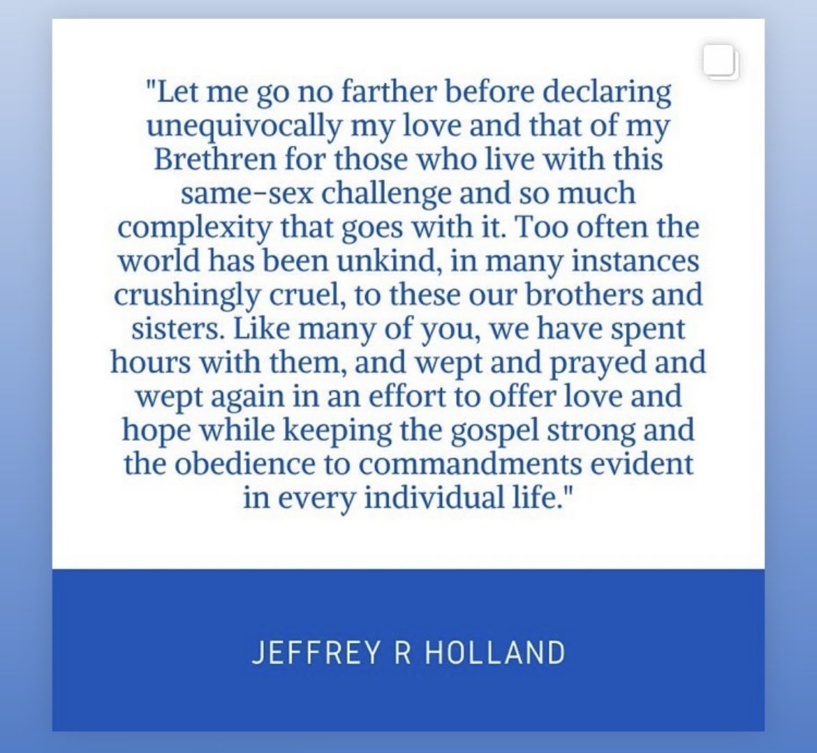 Mind boggling to me that people will unironically share these quotes as if they offer any sort of inspiration. Some of the most meaningless, empty words ever spoken. The church both actively and historically oppresses LGBT+ people, but don’t worry “tHeY sHeD TeArS fOr YoU”