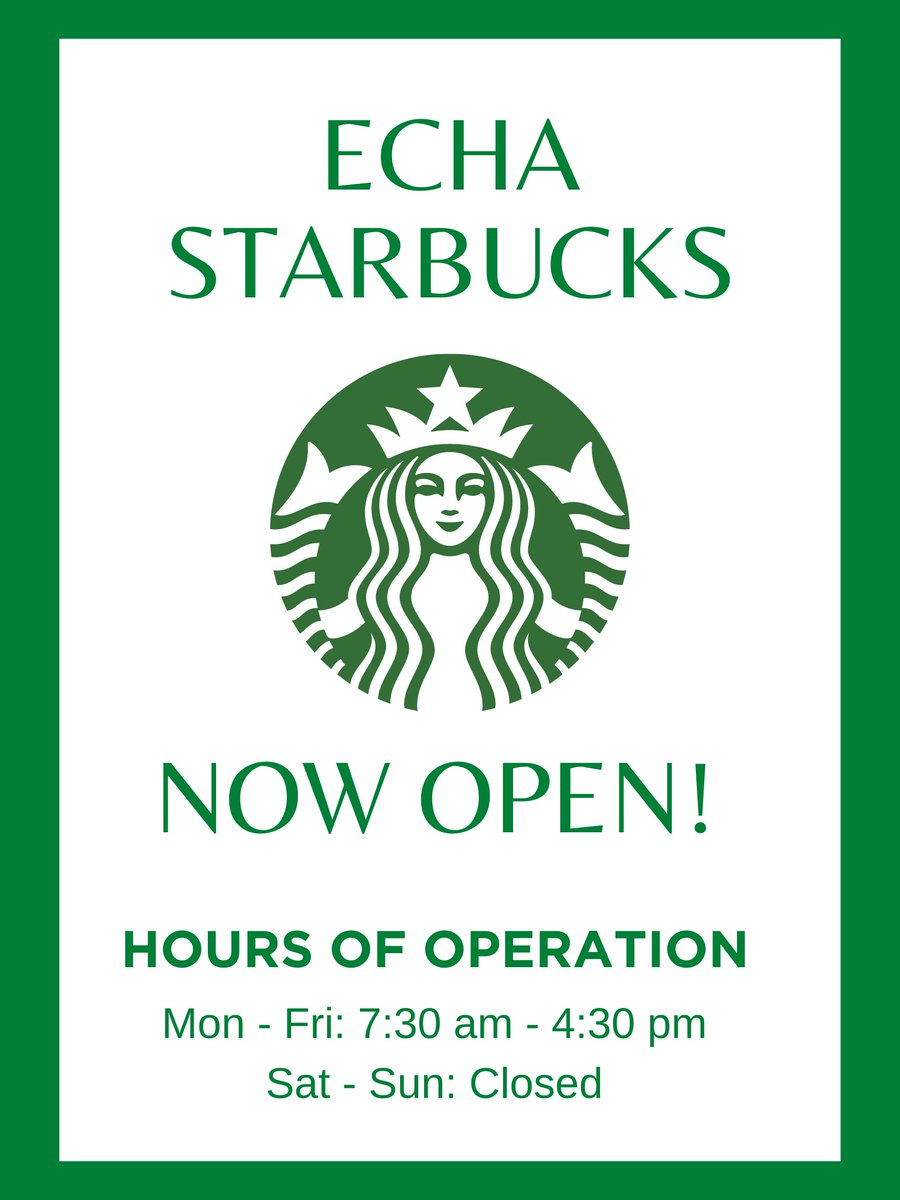 UAlbertaDining's tweet photo. ECHA &amp; CCIS Starbucks are now OPEN! 🎉 We've missed you @UAlberta. #UAlbertaDining #Starbucks https://t.co/IrXoaQEjKB