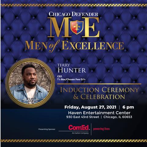 Please join us in sending big congratulations and love to our brother @djterryhunter on receiving the 2021 @ChiDefender 's 'Men of Excellence' award! We are proud of all he does to contribute to our community.