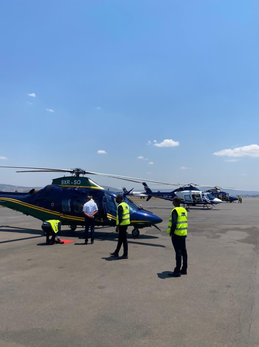 AkageraAviation's tweet photo. When you see the red carpet rolled out… hold your breath, because you’re in for a helicopter ride of a lifetime. #AkageraAviation #RoarAfrica #HeliSafaris #VisitRwanda https://t.co/xXHTbxSWHd
