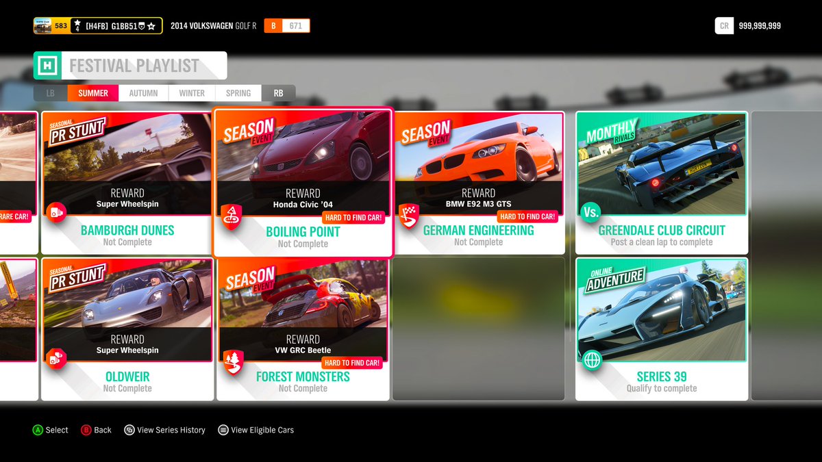 ForzaHorizon5UK's tweet photo. Series 39 - Summer
7 existing cars
Photo Challenge #PrizedPossession
Summer playlist with events to complete!
Trial, PGG & PRs
Showcase Remix
Weekly Forzathon Event (TVR Sagaris)
S39 rewards;
50% - Backstage Pass
80% - Porsche 356 RSR
#Forza #H4FB #FH4 #Summer #Series39 https://t.co/jylTmkAuKJ