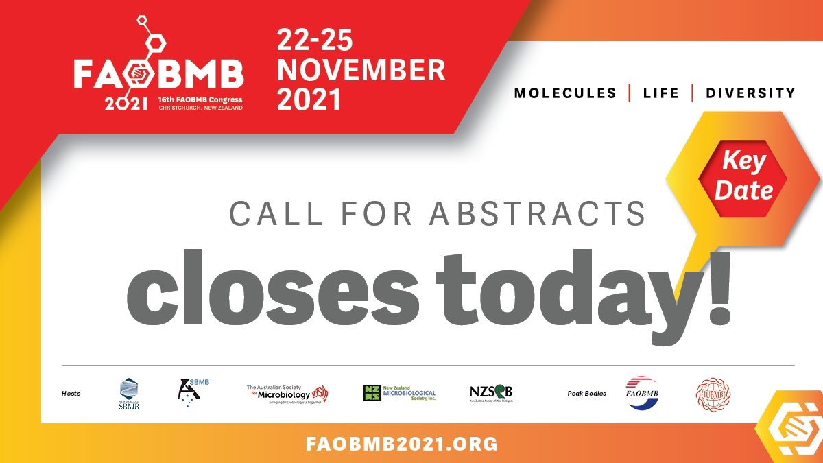 This is a friendly reminder that the Call for Abstracts closes today, if you are interested in being considered to present as part of the core Congress programme. 
A huge thank you to all those who have submitted abstracts already.