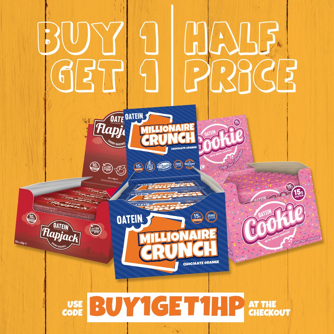 oateinsnacks's tweet image. BUY 1 GET 1 HALF PRICE🤩

This bank holiday stock up on your faves with this amazing offer! Buy 1 get 1 half price on our boxes of yummy snacks using code BUY1GET1HP🤑
​
​bit.ly/3zjfKnh