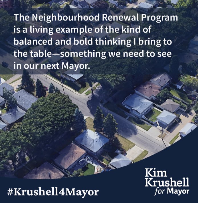 kim_krushell's tweet photo. One of my proudest accomplishments as City Councillor was the establishment of the Neighbourhood Renewal Program in 2009. I fought hard for this program back then, and I’m committed to preserving and protecting it as Edmonton's next Mayor.
https://t.co/azfKZdCyzT
#yeg #Edmonton https://t.co/MN0NDb4lge