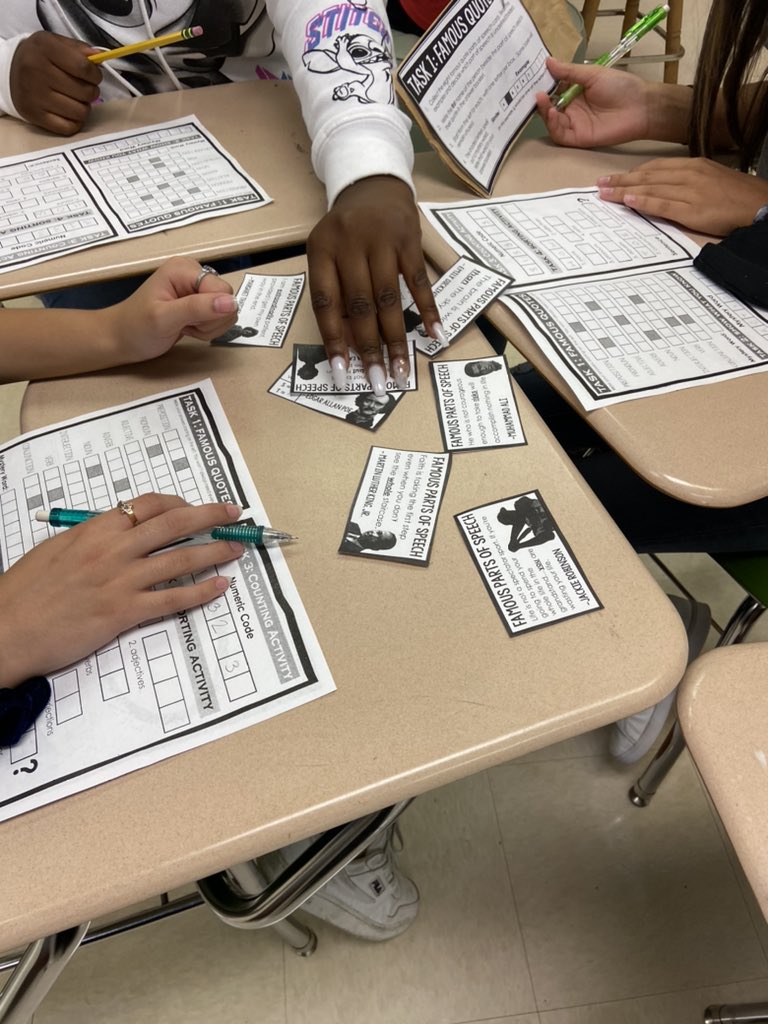 jenny_kanagy's tweet photo. First week back and we are reviewing our fundamentals (like Parts of Speech)… how? With an Escape Room, of course!!! #collaborating #connecting #authenticlearning #makingitpersonal #engagedenvironment @MayerAP_SVHS @SVHSPrin_Dad @UCPSNC @AGHoulihan https://t.co/YHUOi007l1