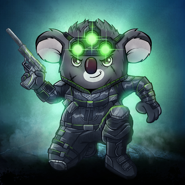 🚨AUCTION ALERT🚨

We are auctioning Special Agent Upper Echelon. A unique, fully hand drawn Koala by <a href="/Thaaksi_Art/">Thaaks.i</a>

Start Time: Thurs. Aug. 26 at 7:00pm EST
End Time: Sat. Aug 28 at 7:00pm EST
5% of Sale will be to support a Koala foundation 
opensea.io/collection/koa…