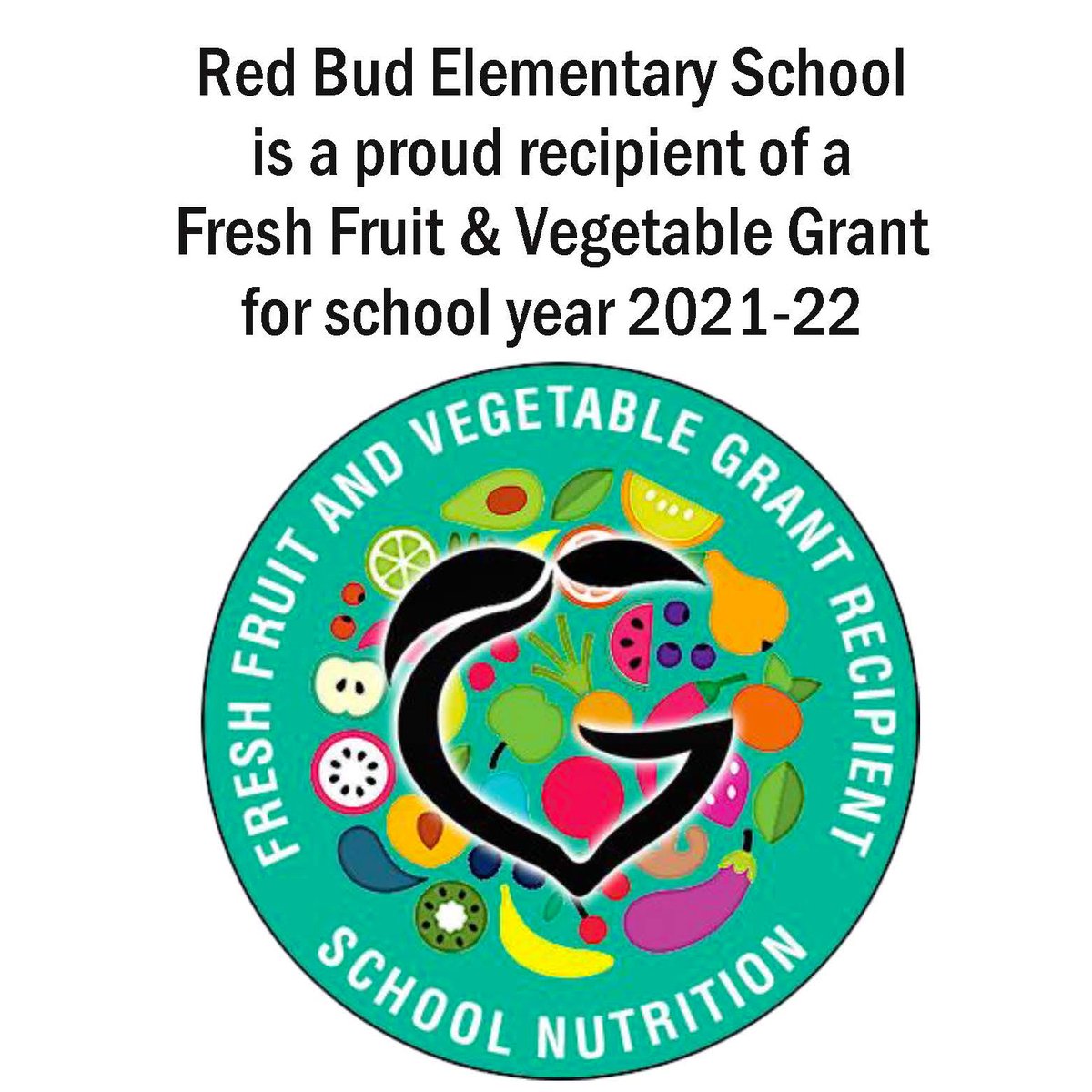 GordonCoSchools's tweet photo. Gordon County School, Red Bud Elementary, is the recipient of the U.S. Department of Agriculture’s (USDA) Fresh Fruit and Vegetable Program (FFVP) Grant for the 2021-22 academic year.
Read more here: https://t.co/Jl8WRslj83
#GoCoSchools #GETGCS #GoGordon #GCSNutrition https://t.co/8S6HEuKGro