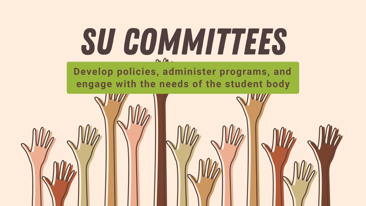 SUUofC's tweet photo. Join SLC and sit on an SU Committee! It's a great way to have your say and be a leader for fellow students.
Apply here: https://t.co/Zg31FJpID3
#suuofc #studentsunion #studentcommittees #SLC https://t.co/z1rjOUIZ64