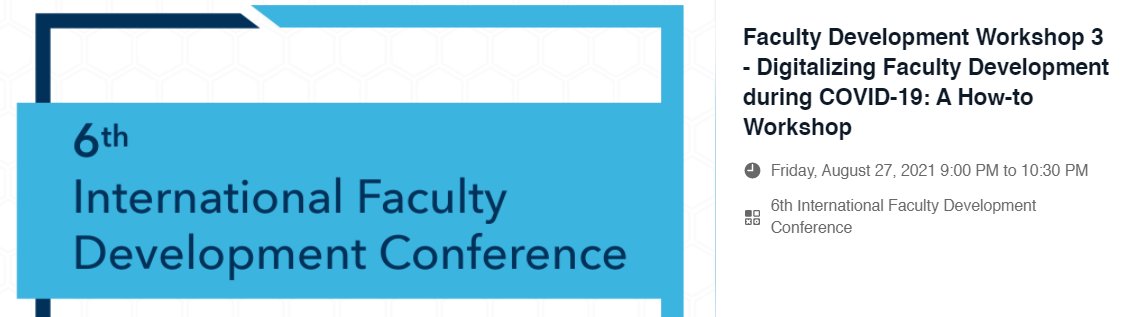 XC_TongMD's tweet image. So excited to present at #FacDev2021 with 
@machealthsci and @MacPFD @MERIT_McMaster  
faculty members @TChanMD @IlanaBayer @YusufYilmazPhD @SarrahML on Digitizing Your Faculty Development Program