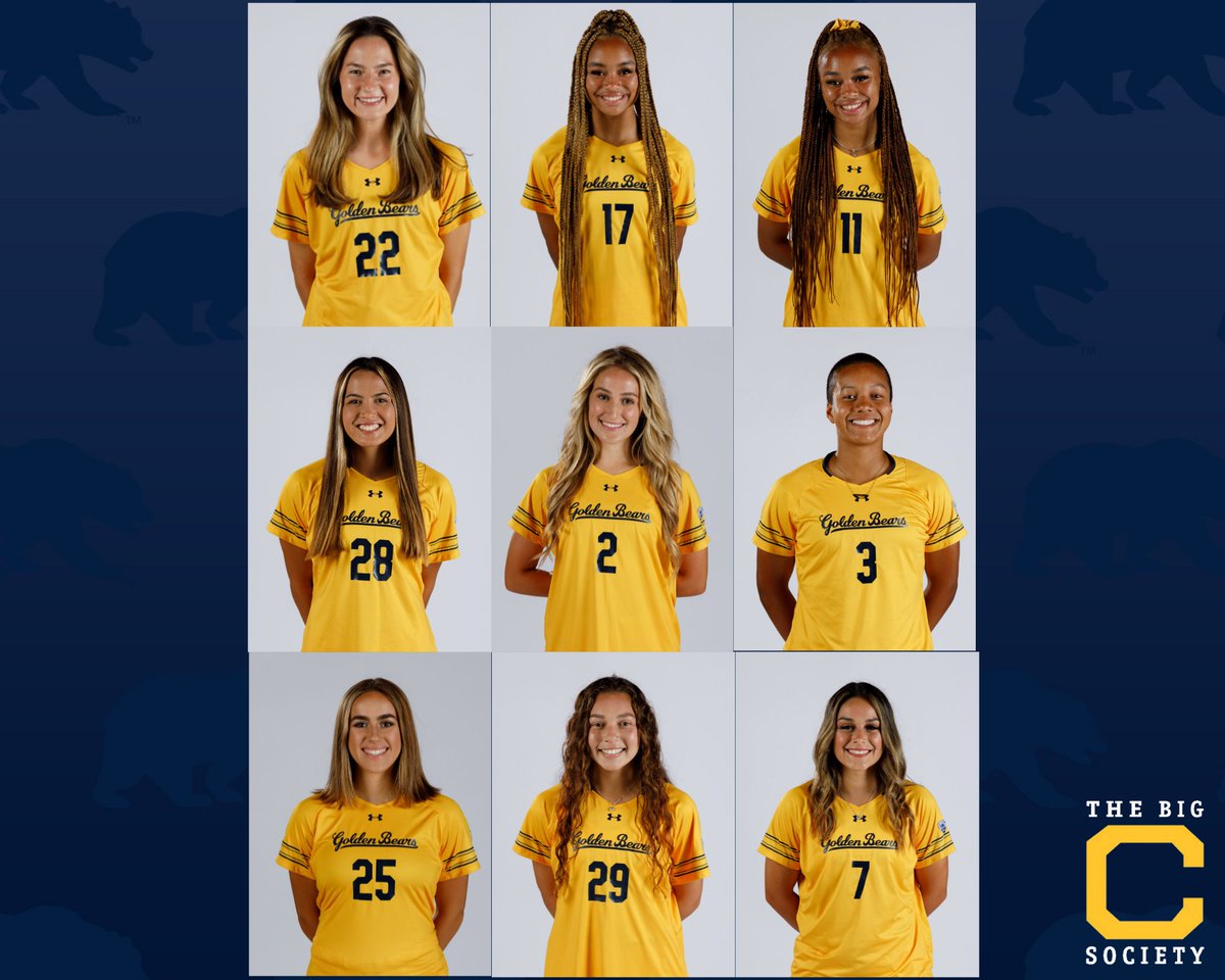 TheBigCSociety's tweet photo. Congratulations to Kaylee Nguyen, Mia Fontana, Keely Roy, Maya Evans, Rilee Harmon, Amaya Gray, Anysa Gray, Abby Borchers, and Skylar Briggs, of @CalWSoc, for earning their 1st varsity letter awards at Cal and lifetime membership in The Big C Society®! #gobears https://t.co/3MGYl4sxeu