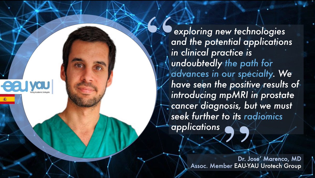 EAU Young Academics Urologist. Uro-Tech group (@eau_yaurotech) on Twitter photo 👨⚕️Meet Dr. Jose Marenco <a href="/JoselMarenco/">José Marenco</a> <a href="/EAU_YAUroTech/">EAU Young Academics Urologist. Uro-Tech group</a> <a href="/uroweb/">European Association of Urology (EAU)</a> associate member
🏨 Fundación Instituto Valenciano de Oncología
🎯Area of interest: #ProstateMRI #ArtificialInteligence #ConfocalMicroscopy
👨🏾💻👩💻Stay tuned for new exciting <a href="/EAU_YAUroTech/">EAU Young Academics Urologist. Uro-Tech group</a> projects 👨⚕️Meet Dr. Jose Marenco <a href="/JoselMarenco/">José Marenco</a> <a href="/EAU_YAUroTech/">EAU Young Academics Urologist. Uro-Tech group</a> <a href="/uroweb/">European Association of Urology (EAU)</a> associate member
🏨 Fundación Instituto Valenciano de Oncología
🎯Area of interest: #ProstateMRI #ArtificialInteligence #ConfocalMicroscopy
👨🏾💻👩💻Stay tuned for new exciting <a href="/EAU_YAUroTech/">EAU Young Academics Urologist. Uro-Tech group</a> projects