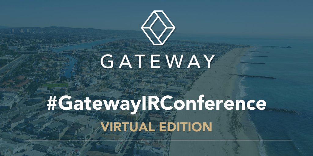 The 10th annual Gateway Conference is less than a month away! Executives from a range of companies will virtually present to hundreds of investors and analysts on September 8-9. 

Join the conversation on our social media channels, using #GatewayIRConference.