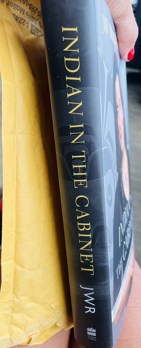 So…got back to Ottawa last night and a package was waiting for me—1st copy of ‘Indian In The Cabinet’ 📕[looking forward to pub. date: Sept. 14, 2021]:

My mumma: “How do you feel Jod?”
Me: “I feel happy (as evident in 📸), relieved and calm.”

This copy is mumma’s. #grateful 🙏🏽