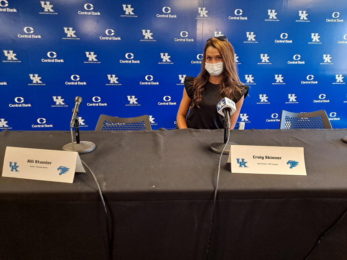 Exciting first day on the job as @vaughtsviews intern:  morning radio interview with Gold medalist @leetothekiefer, followed by UK Media Day with @KentuckyVB!