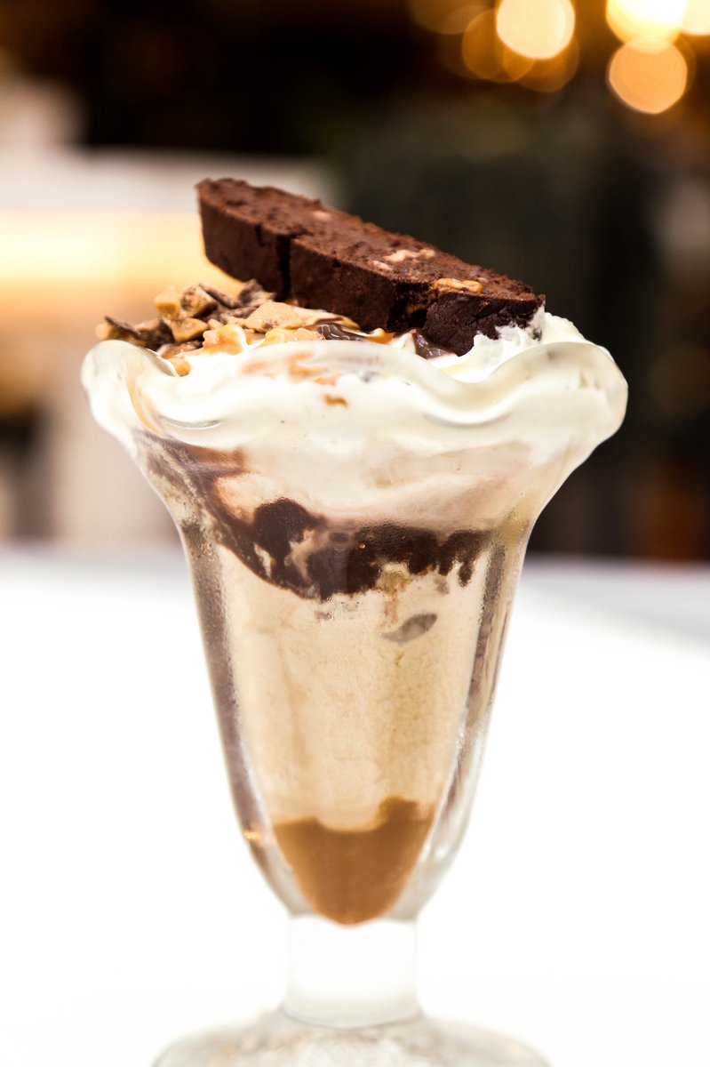 Your afternoon coffee just got a even better ☕️🍨

Coffee Toffee Sundae | illy espresso &amp; vanilla gelati, layered with hot fudge sauce, toffee crumble, fresh whipped cream, hazelnut biscotti ✨