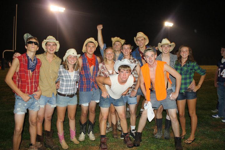 BurgStudentSec's tweet photo. Home game tomorrow against St. Benard @ 7pm!!! The theme is Hillbilly Hoedown! Make sure to go all out for the chance to win the spirit stick!!!🚜🌾 https://t.co/GmidHVFNUB