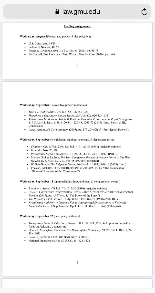 Jenn Mascott Just Finished A Super Fun 1st Week Of Classes Georgemasonlaw Excellent Students Psyched To Teach A Newly Created S Powers In The Pol Branches Seminar W Former Colleague Olc g Steve Engel We Ll