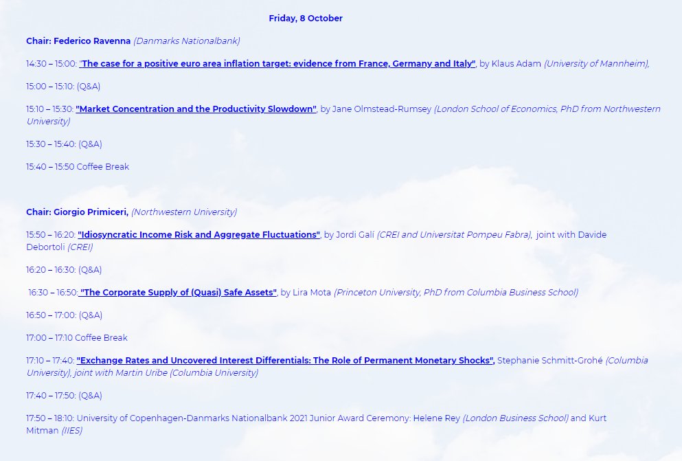 Since I mistakenly posted last year's program (which was awesome too, but sorry), I'll post again. Super nice program of Copenhagen Macro Days Conference on October 7-8. Link to the more info: conferencemanager.dk/hybridconferen…