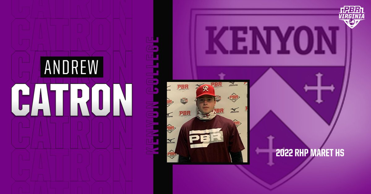 PrepBaseballVA's tweet photo. Commitment Alert:

'22 RHP Andrew Catron (@MaretSchool) has committed to @KenyonBaseball . The 2-sport 🌟was up to 88 mph at the DCSAA Championships.

See 🎥&amp; 📊👇
https://t.co/oamvey9zCt 

@ACatron16 

#ShapeTheState https://t.co/Lt2YUGAmMy
