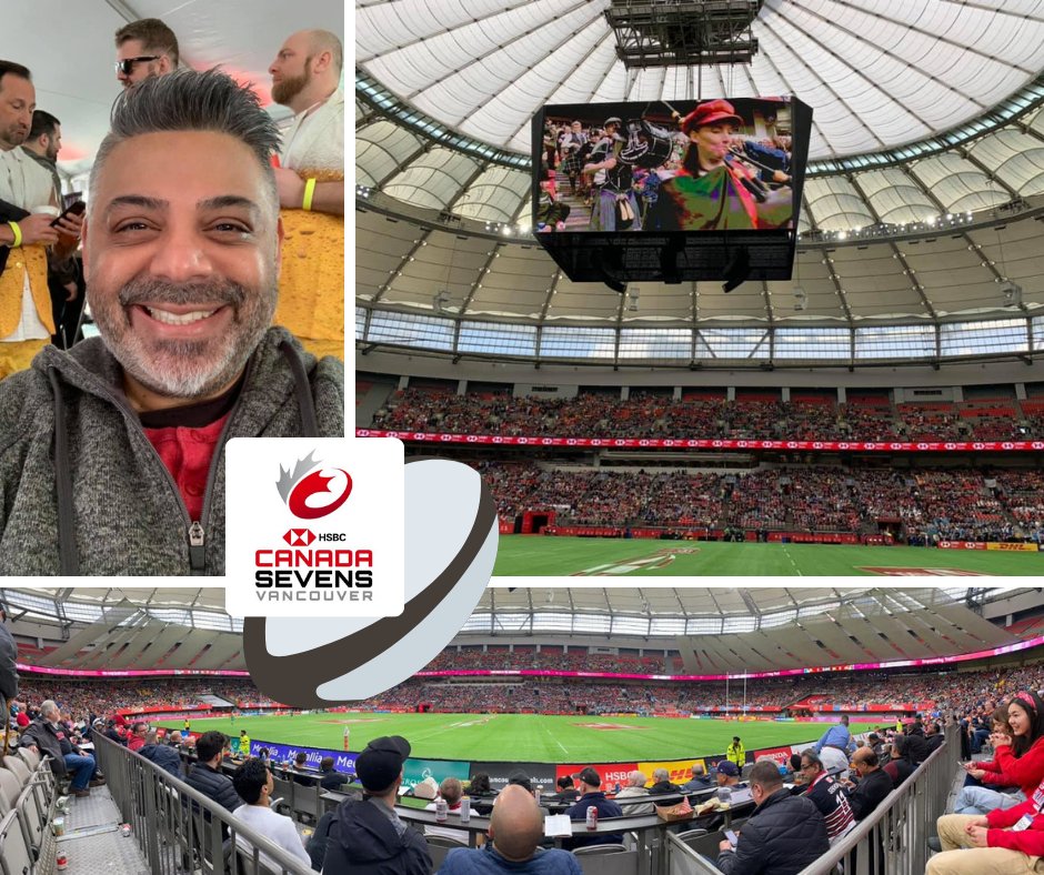 NavinAutar's tweet image. Throwback to #Vancouver's 2020 @CanadaSevens World Rugby Series at #BCPlace. 🏃🏉🏟️

#tbt #ThrowbackThursday #canadasevens #canada7s