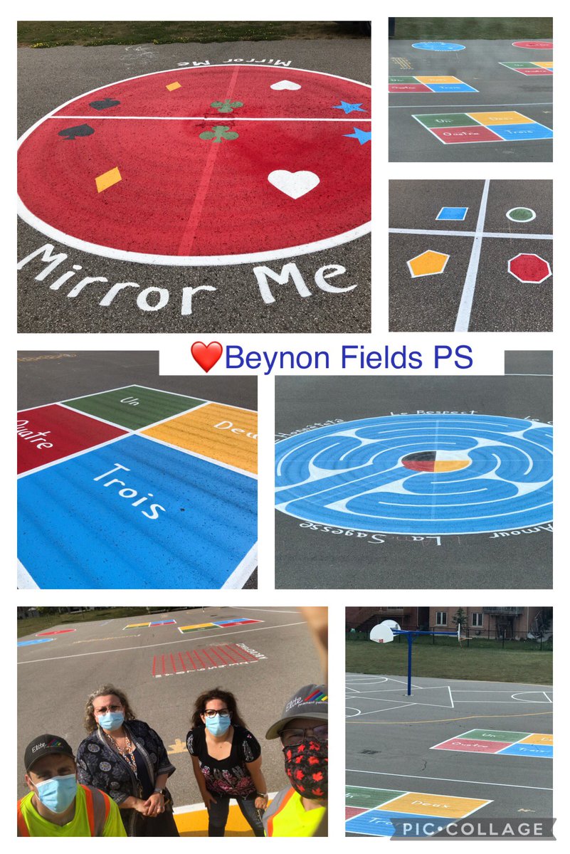 BeynonFPS's tweet photo. Sneak peek of our amazing tarmac!! Special thanks to @BeynonFPS School Council for their support in enhancing our outdoor spaces for all students🌟Merci à @ElitePavement for bringing vibrancy to our tarmac, en français!❤️So  excited to welcome our students on September 9th!@YRDSB https://t.co/o5icRmdWh8