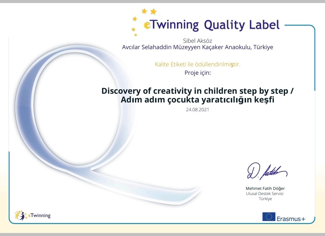 eTwinning projelerim Ulusal Kalite Etiketi ile ödüllendirilmiştir.🏆<a href="/istanbulilmem/">İstanbul İl Millî Eğitim Müdürlüğü</a> @bbaris_yildiz <a href="/avc_twinning/">e Twinning Avcılar</a> <a href="/Smk_Anaokulu/">Avcılar Selahaddin Müzeyyen Kaçaker Anaokulu</a>