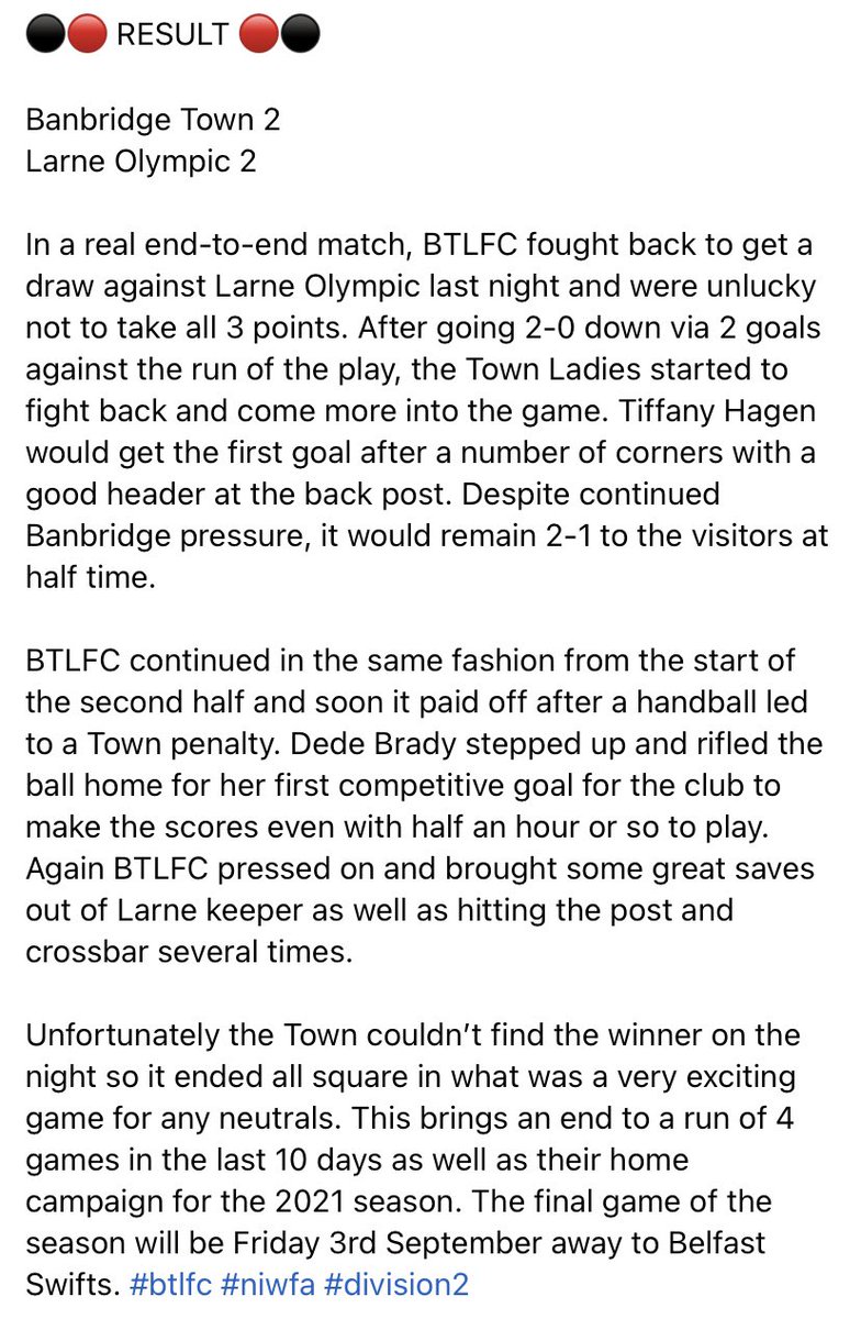 BanbridgeTownLadies tweet media