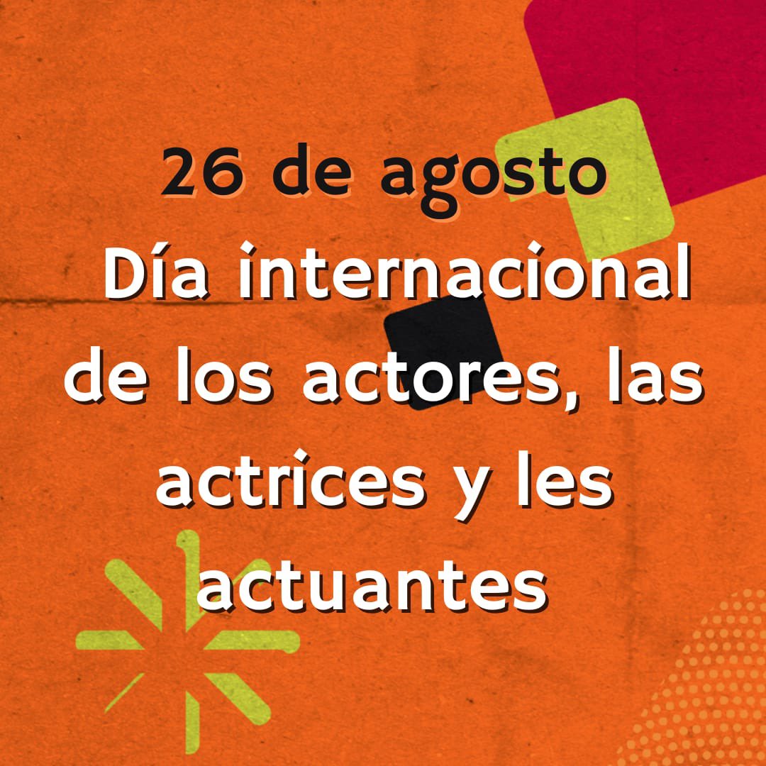 "Se celebra en memoria a San Ginés. Considerado un mártir; ese actor romano del siglo III fue condenado a muerte Y decapitado a raiz de una actuación tan reveladora e influyente; que fué juzgada como blasfemia por militares, políticos de la época." ¡Fuerza a todxs los formadores!