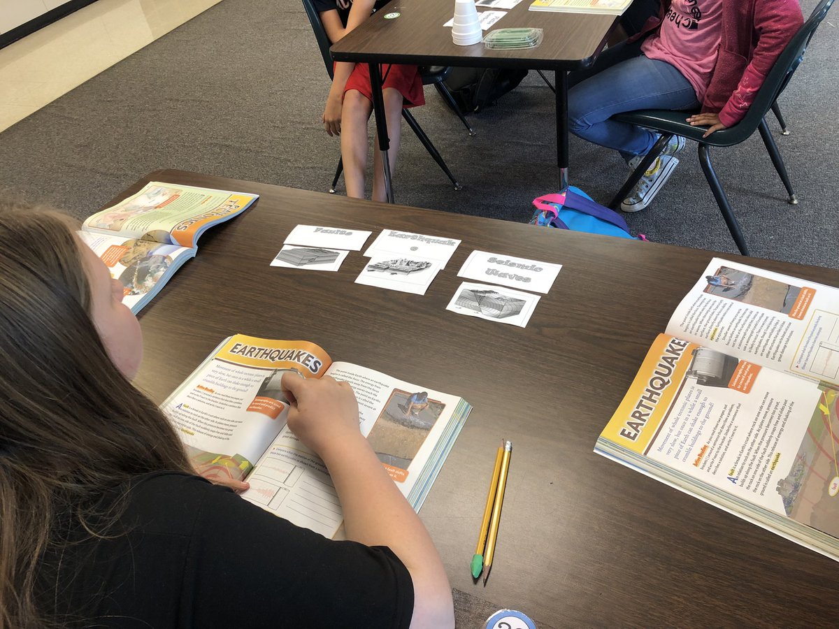 kmschurch's tweet photo. 5th graders in @KatPugh3rd’s class were learning about plate tectonics today in the science lab!  Questioning, a hands-on approach, and vocabulary instruction were happening all at once which created an engaging learning environment! @Acworth_ES @cobbscience https://t.co/gjNkTLakMX