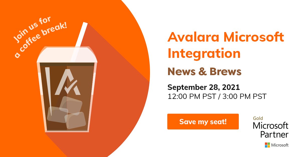 Attention #MSDynPartners!  <a href="/avalara/">Avalara</a> is hosting an event on just for you! Register today and join us on September 28 at 12:00 noon PT / 3:00 p.m. ET for our quarterly #MSPartner update.

Register now  👇👇👇 
ow.ly/X3fL50FYZpF