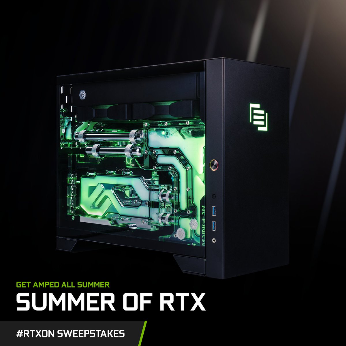 NVIDIAGeForce's tweet image. ⚡ ALL AMP METER BONUS PRIZES UNLOCKED ⚡

🟢 Herman Miller Gaming Desk
🟢 Herman Miller Gaming Chair
🟢 Maingear PC with GeForce RTX 3080 

That&apos;s a wrap for the GeForce Amp Meter prizing, see you next Summer 

#RTXON