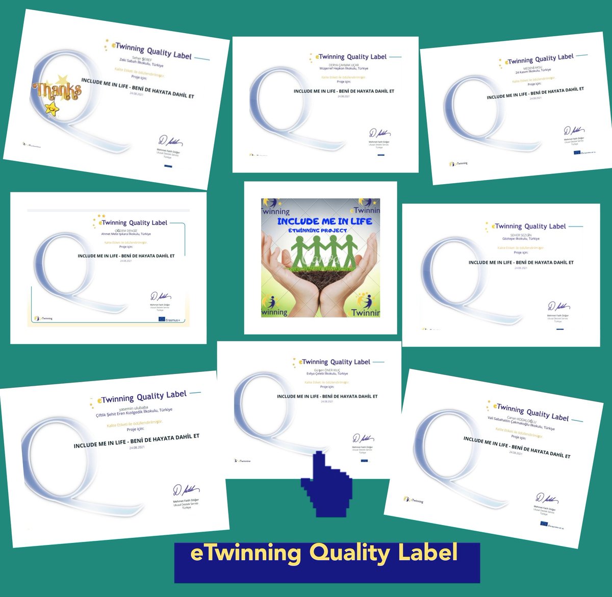 in_include's tweet photo. Include Me In Life - Beni de Hayata Dahil Et eTwinning Projedi
eTwinning Quality Label
@tretwinning @eTwinningDestek @eTwinningMersin @eTwinningEurope @SeherSevindik @DengizCigdem @derbikus @yaseminulubaba @Canan16576004 @Rudina_BND @rajmondakala https://t.co/XWxIWusoIR