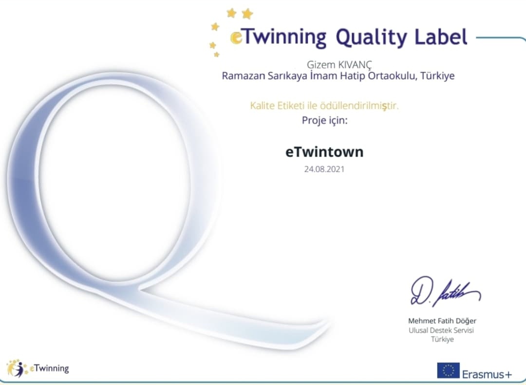 Ortaklık kurduğum projeden ulusal kalite etiketi ile ödüllendirildik. Emeği geçen tüm meslektaşlarıma, öğrencilerime ve velilerime  teşekkür ederim🍀 .<a href="/eTwinning_ist/">eTwinning İstanbul</a>  <a href="/avc_twinning/">e Twinning Avcılar</a> @bbaris_yildiz