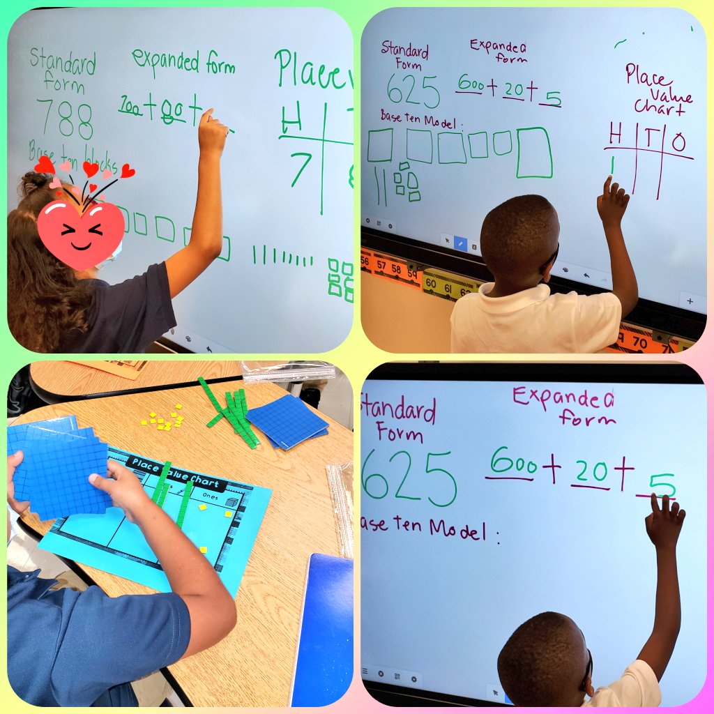 Mrs.Moore (@mooreatthehill) on Twitter photo Another awesome day at <a href="/Hilliard_ES/">Hilliard Elementary</a> with the Moore Mathematicians
representing numbers..
standard form β
expanded formβ
Base ten blocks β
place value chartβ
#2ndGradeTakeover
#thebigcomback <a href="/MsAmandaGHines/">Amanda Hines</a> <a href="/DemetriaBandyBr/">Demetria Bandy-Brown</a> Another awesome day at <a href="/Hilliard_ES/">Hilliard Elementary</a> with the Moore Mathematicians
representing numbers..
standard form β
expanded formβ
Base ten blocks β
place value chartβ
#2ndGradeTakeover
#thebigcomback <a href="/MsAmandaGHines/">Amanda Hines</a> <a href="/DemetriaBandyBr/">Demetria Bandy-Brown</a>
