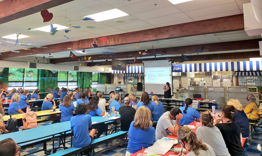 ELD PD to start out our last day of teacher week. Great presentation by our EL coach. #thebestteam #baltzbears #wearebaltz