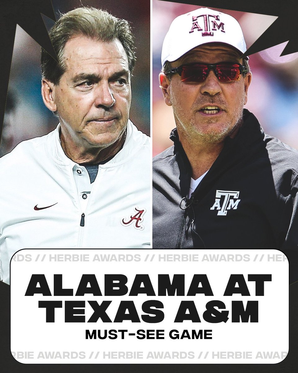 ESPNCFB's tweet image. The game @KirkHerbstreit is most looking forward to this season ... Bama vs. Texas A&amp;amp;M.

October 9 get your popcorn ready 🍿