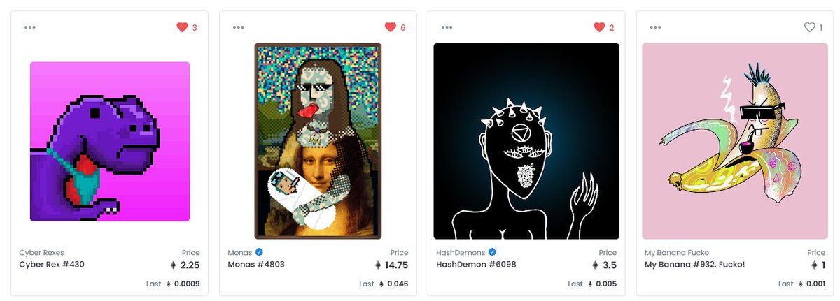 LPNationalist's tweet photo. I have caved and bought some NFTs!
#NFTs #NFTcollectibles #nftart #NFTCommunity #art #blockchain #Cryptocurency #CryptoNews #cryptopunks @Monas #Hashdemons @MyBananaFucko @CyberRexes https://t.co/md4uIxuaHN