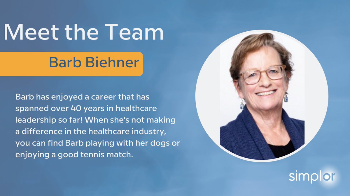 simplOR_'s tweet image. Meet Barb! She's our general manager. As a Fellow in the American College of Healthcare Executives, she's active in mentoring students/members and serves on several healthcare-related boards.
The knowledge that Barb brings to the table is truly invaluable.
#simplOR #healthcare