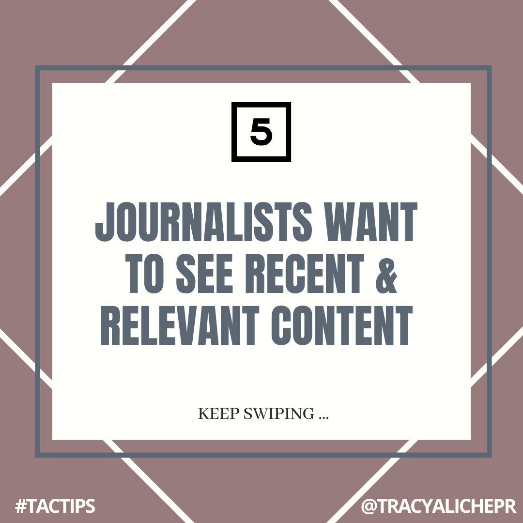 TracyAlichePR's tweet photo. And here are 3 MORE Reasons Why...

Get it? I hope this was helpful!

#TACTips #TracyAlicheConsulting #TAC #PR #Publicist #PRwithTrace #Socialmedia #PublicRelations #Press #Media https://t.co/WdjB8z08TQ