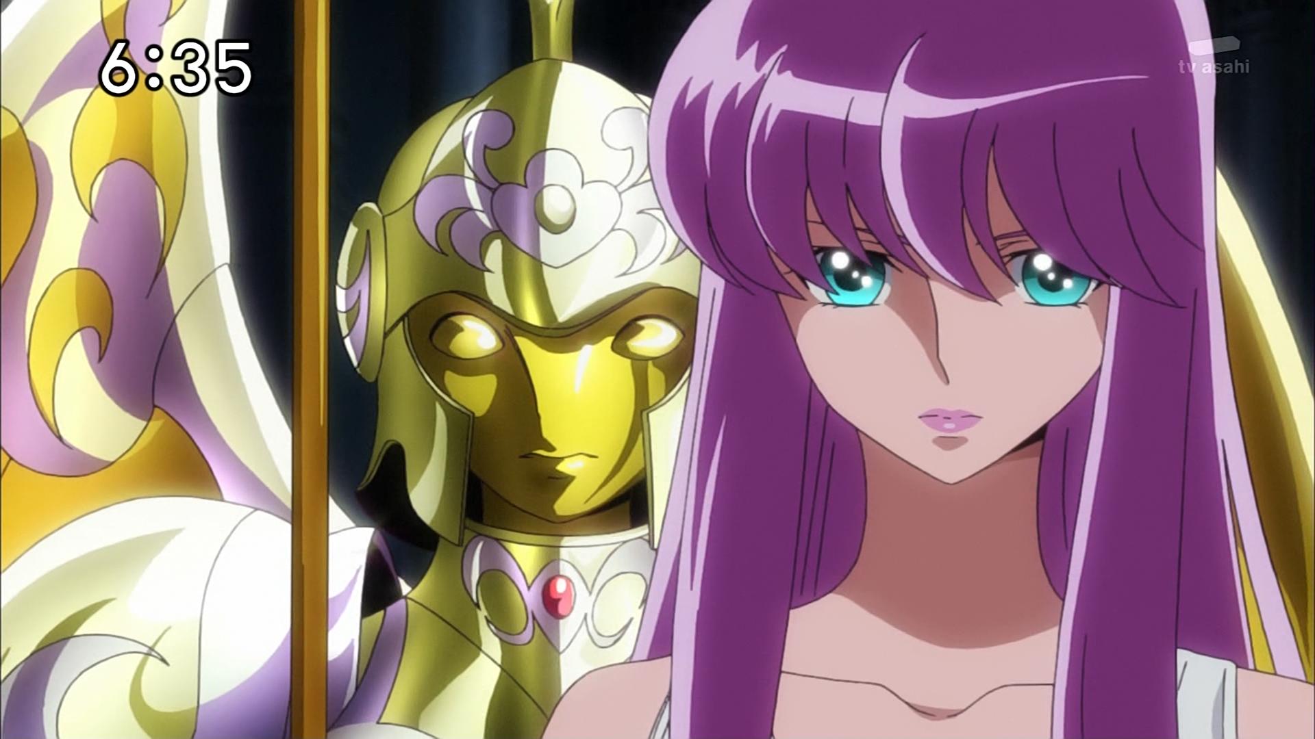 t60 聖闘士星矢セル画【城戸沙織】動画・背景画・額縁付き 嘲笑の